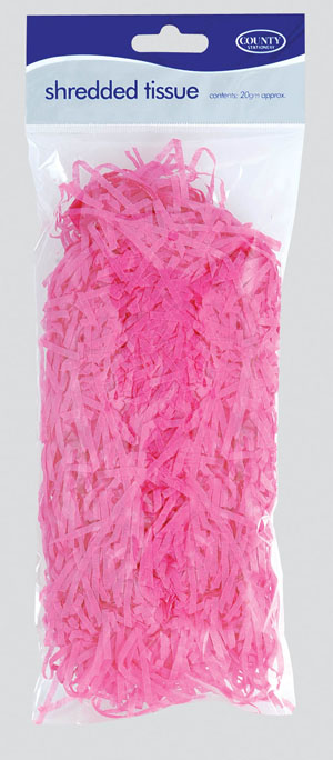Pink Shredded Tissue Paper 20g - 1 Per Pack